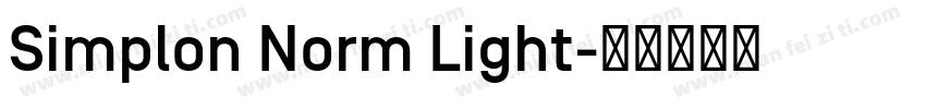 Simplon Norm Light字体转换